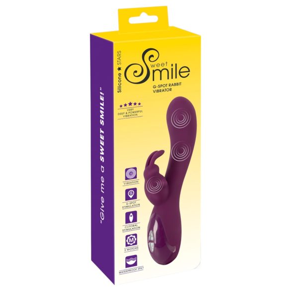 SMILE - akutoitega 3-mootoriga kliitorihoova vibraator (lilla)