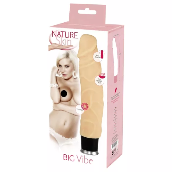 Nature Skin - realistlik vibraator - naturaalne värv - 23 cm