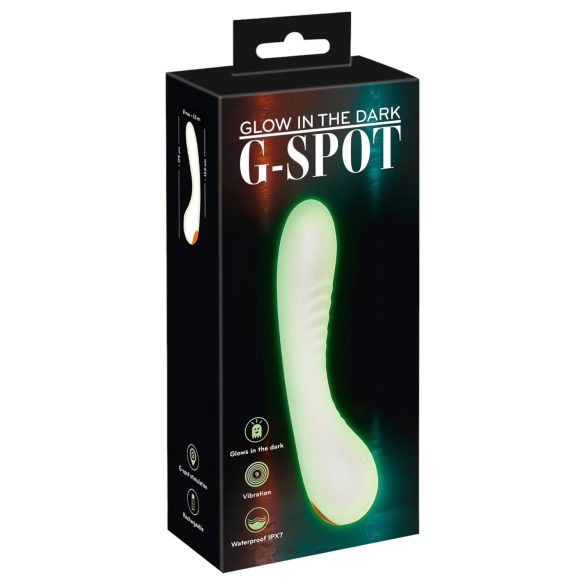 You2Toys Pimedas helendav - fosforestseeruv G-punkti vibraator (valge)