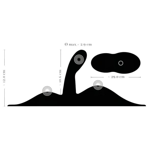 VibePad 3 - juhtmevaba G-punkti vibraatorpadi - aku - must