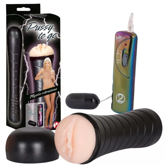 You2Toys - taskuvagina vibraatoriga - diskreetne pehme masturbator