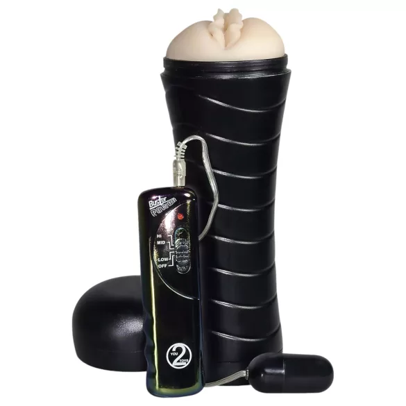 You2Toys - taskuvagina vibraatoriga - diskreetne pehme masturbator