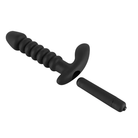 Black Velvets - vibreeriv dildo - sooneline - must, keskmine