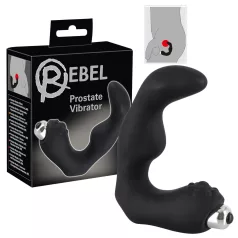 Rebel - eesnäärme vibraator - kaardus - must