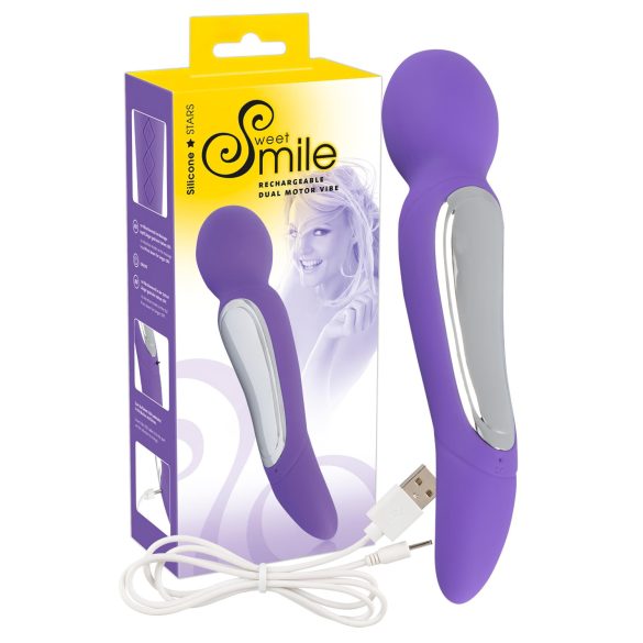 SMILE Võlukepp - 2 mootoriga masseeriv vibraator (lilla)