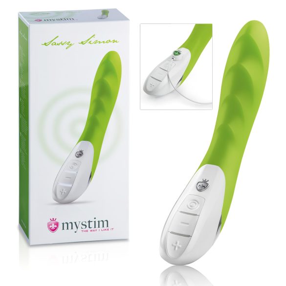 Mystim Sassy Simon - 2 mootoriga vibraator (roheline)