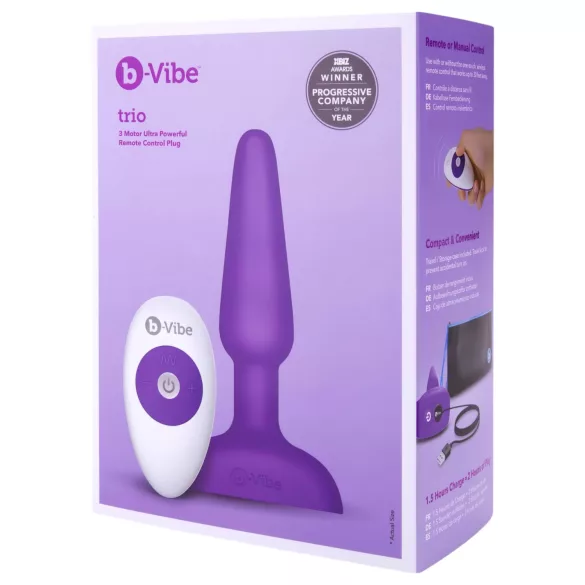 b-Vibe trio - 3 mootoriga anaalseade (lilla)