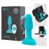 b-Vibe Rimming - pöörlev helmega anaalvibraator (türkiis)