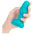 b-Vibe Rimming - pöörlev helmega anaalvibraator (türkiis)