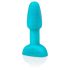 b-Vibe Rimming - pöörlev helmega anaalvibraator (türkiis)