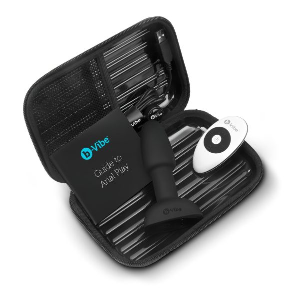 b-Vibe Rimming - pöörlev pärlitega anaalseks vibraator - must