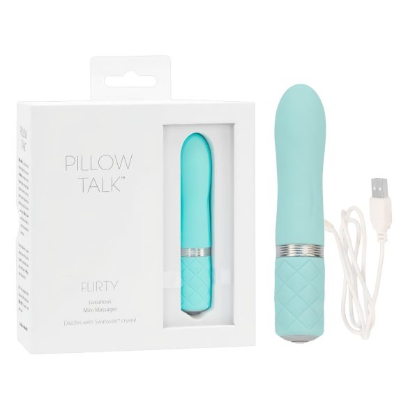 Pillow Talk Flirty - laetav türkiis vibraator