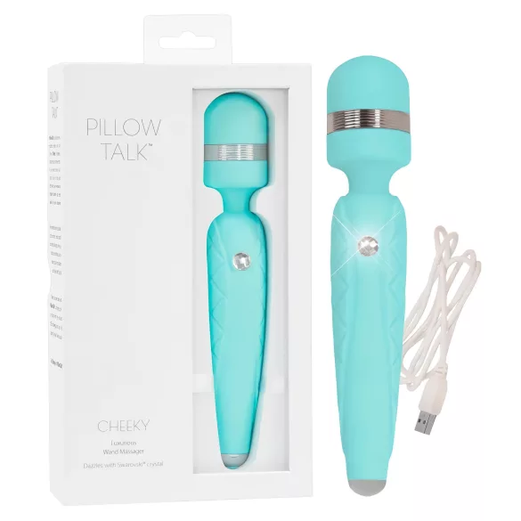 Pillow Talk Cheeky - vibreeriv massaaživõru - aku - türkiissinine