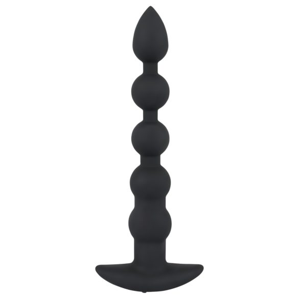 Black Velvet - laetav 5-pärliga anaalvibraator (must)