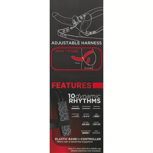 Double Thruster - topitav kahepoolne vibraator - must