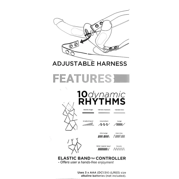 Double Thruster - topitav kahepoolne vibraator - must