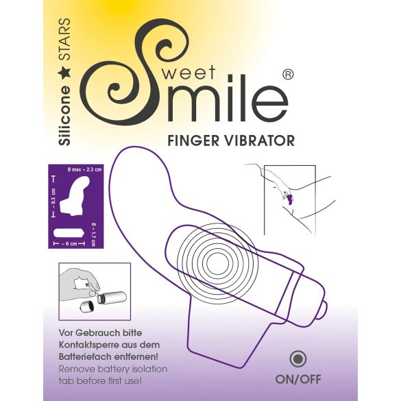 SMILE Finger - sõrme vibraator - laineline - silikoon - lilla