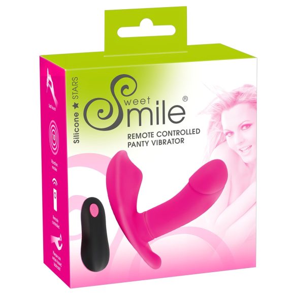 SMILE Püksikud - juhtmevaba laetav vibreeriv kinnitus (roosa)