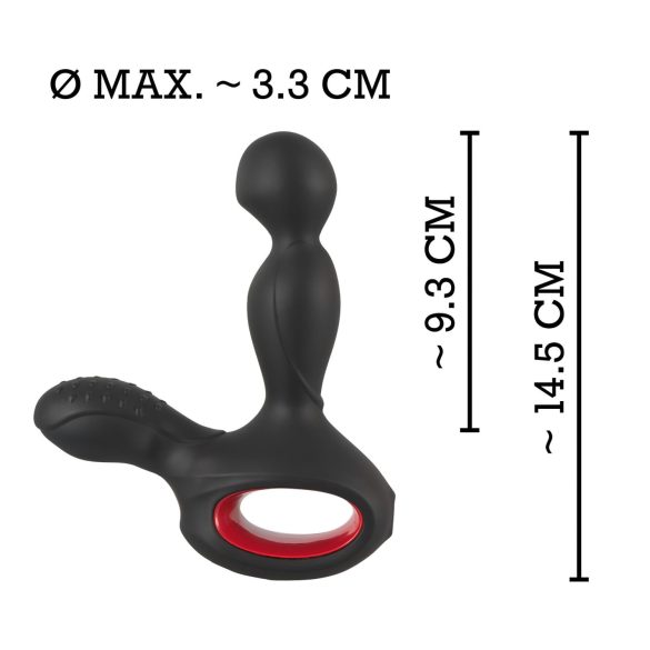 You2Toys Massager - pöörlev, soojendav eesnäärmevibraator (must)