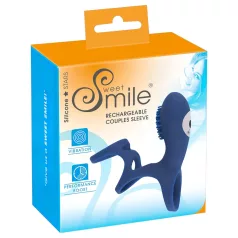 SMILE Couple - vibraatoriga peenise mansett - laetav, sinine