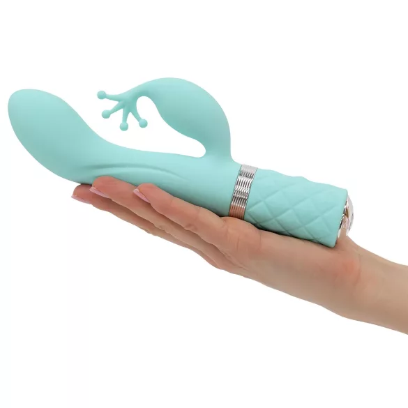 Pillow Talk Kinky - akuga, 2 mootoriga G-punkti vibraator (türkiissinine)