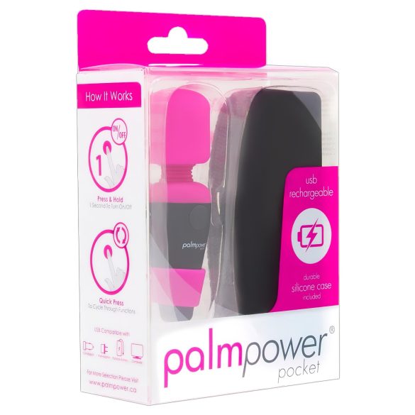 PalmPower tasku massöör - mini vibraator (roosa-must)