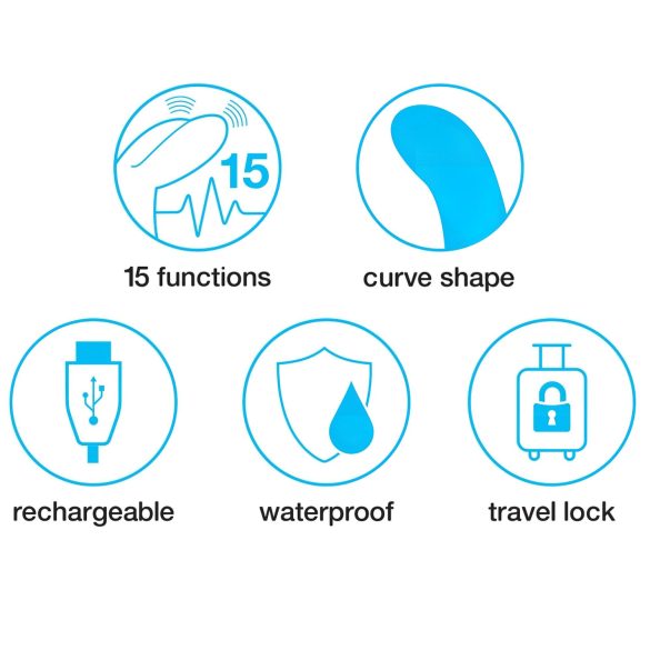 Happyrabbit Curve Slim - veekindel jänkuvibraator kliitori stimulatsiooniga