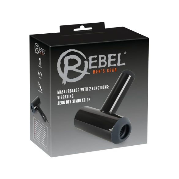 Rebel - laetav, üles-alla liikuv, vibreeriv masturbaator (must)