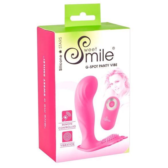SMILE G-Spot Aluspüksid - laetav juhtmevaba strap-on vibraator (roosa)