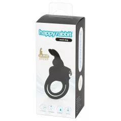   Happyrabbit - vibro peenise- ja munandite rõngas - veekindel, laetav, must