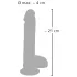 Medical Thrusting - dildo vibratsiooniga, kinnituspõhjaga, pöörlev, naturaalne