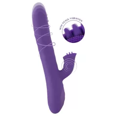   Smile Pearl - vibreeriv helmekeste ja lükandukiga dildo - lilla