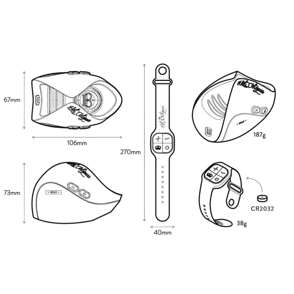 Hot Octopuss Pulse Solo Lux - meeste masturbaator - kaugjuhtimine - must