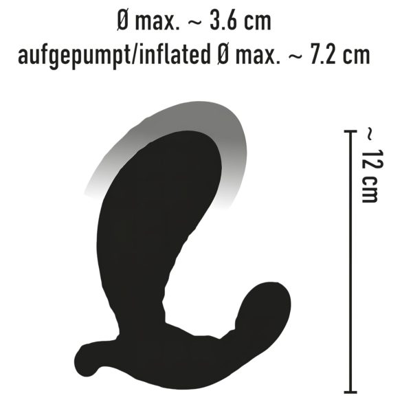 You2Toys - kaugjuhitav täispuhutav vibraator - must