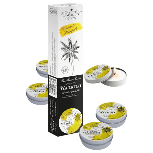 Petits Joujoux Waikiki massaažiküünal - kookose-ananassi lõhnaga (5x43ml)