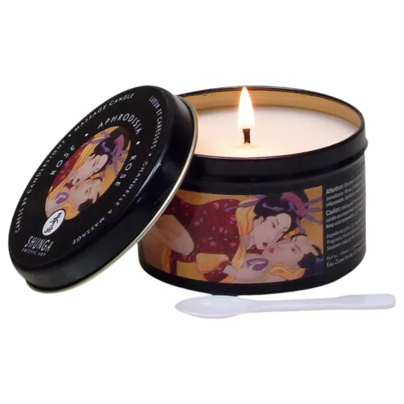 Shunga - massaažiküünal - libiido tõstja - roosi lõhn, 170ml