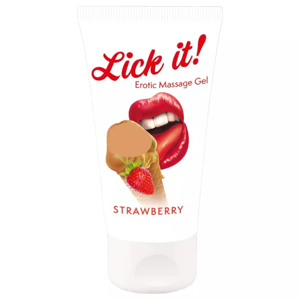 Lick it! - söödav libesti ja massaažigeel - maasikas - 50ml