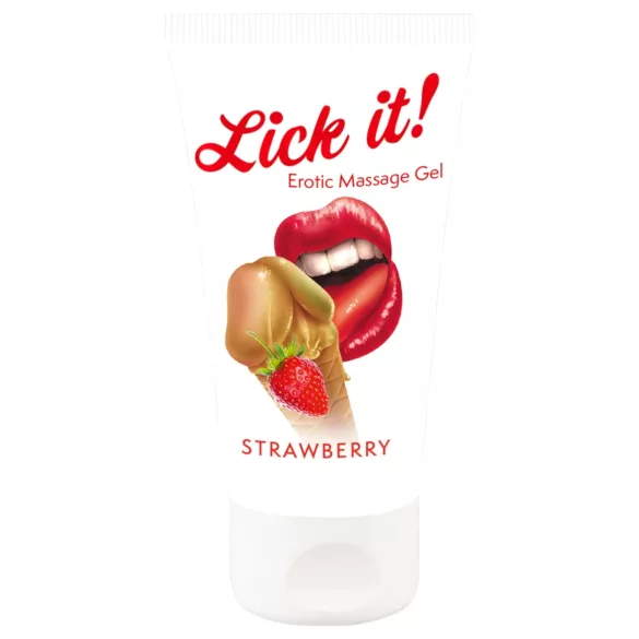Lick it! - söödav libesti ja massaažigeel - maasikas - 50ml