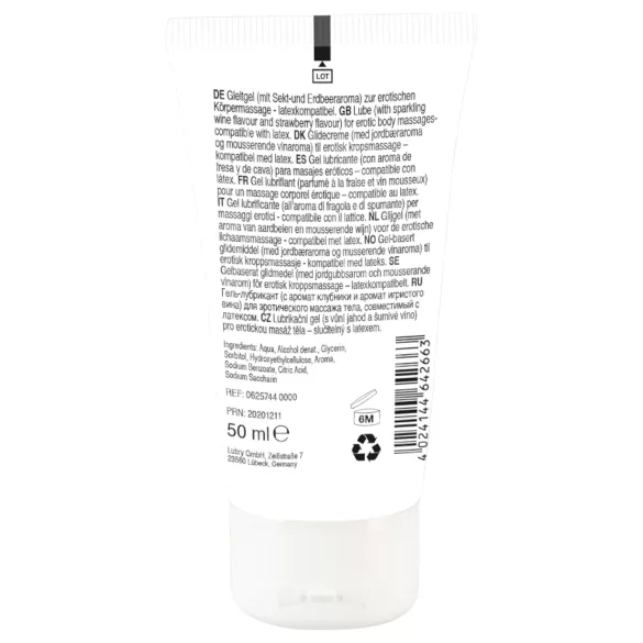 Lick it! - söödav libesti ja massaažigeel - šampanja-maasika maitse - 50ml