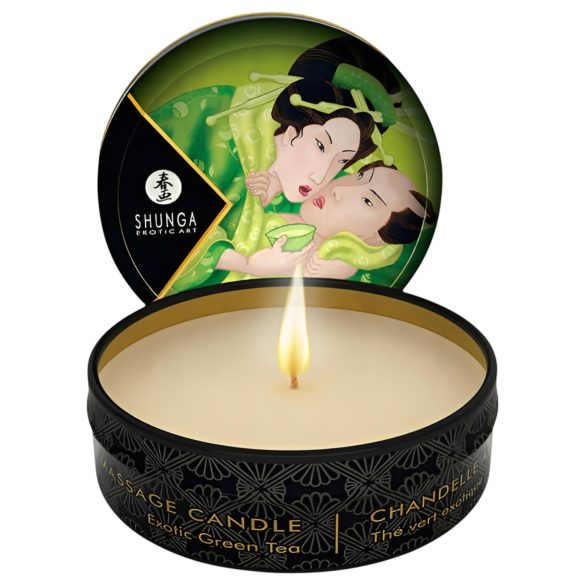 Shunga - massaažiküünal - roheline tee (30 ml)