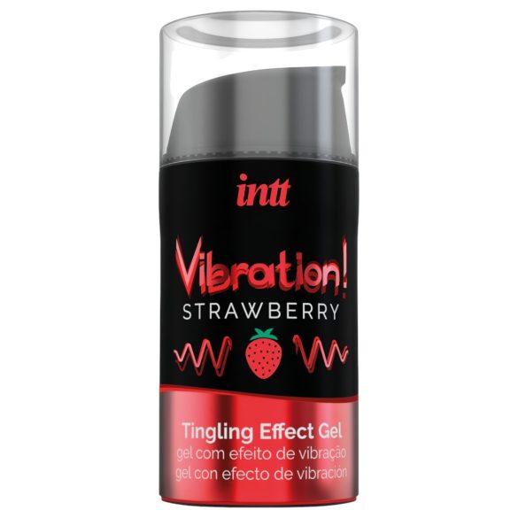 Intt Vibration! - vedel vibraator - maasika maitsega (15ml)