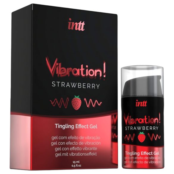 Intt Vibration! - vedel vibraator - maasika maitsega (15ml)