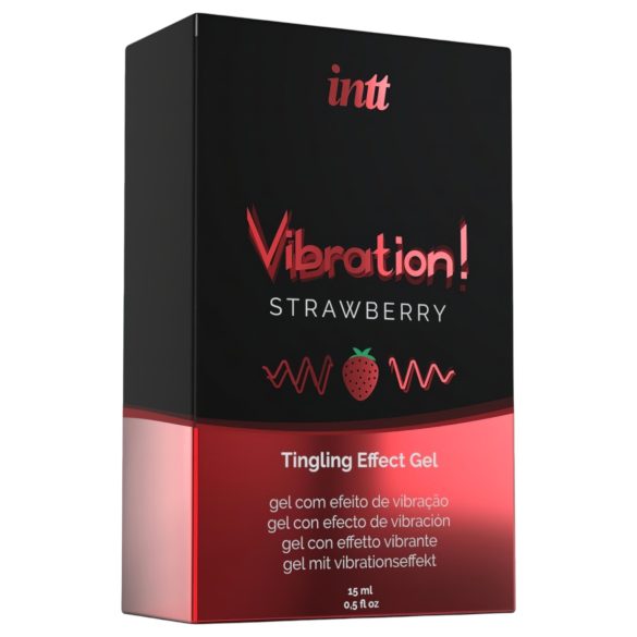 Intt Vibration! - vedel vibraator - maasika maitsega (15ml)