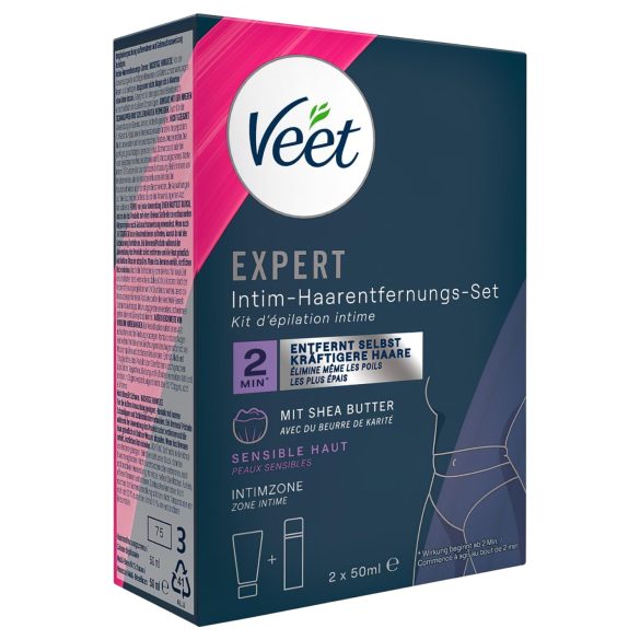 Veet - intiimkarvaeemalduskreem ja niisutav vaht naistele (2 × 50 ml)