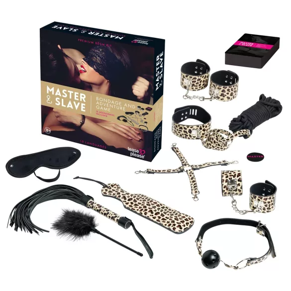 Master & Slave - sidumismängu komplekt - pruun-must