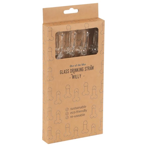 Straw Willy peenisekõrs - läbipaistev (4 tk)