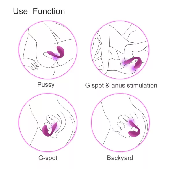 Cotoxo Cupid 2 - paarivibraator kaugjuhtimispuldiga - lilla