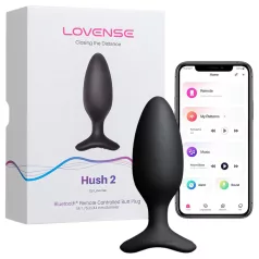   Lovense Hush 2 S - rakenduse juhtimisega anaalvibraator (38 mm, must)