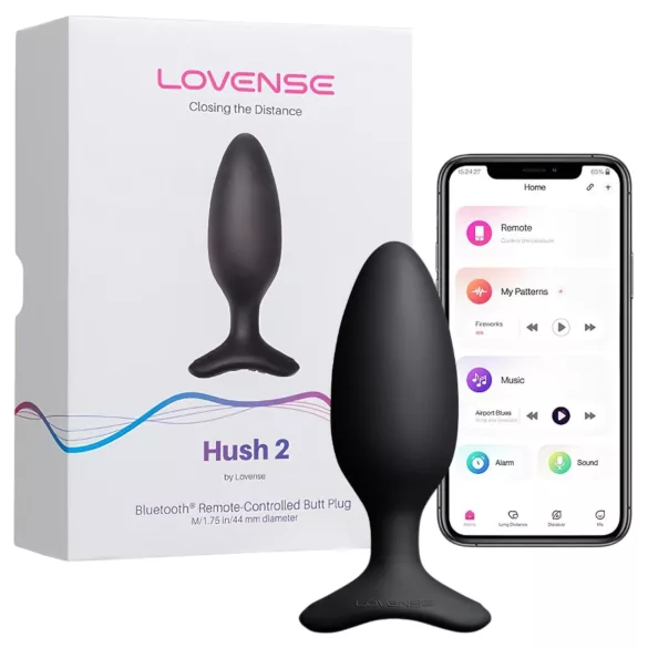Lovense Hush 2 M - rakendusega juhitav anaalvibraator (45 mm, must)