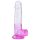 Sunfo - iminappadega, munanditega dildo - 22cm (läbipaistev-lilla)